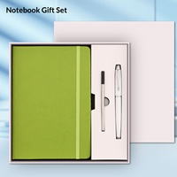 Set Kotak Hadiah Pena yang Dapat Disesuaikan dengan Sampul Kulit Imitasi Kertas Hutan untuk Buku Catatan Kantor Bisnis Berkualitas Tinggi Buatan Tangan dengan Warna yang Dapat Disesuaikan
