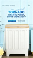 Lave-linge semi-automatique 7 kg à double cuve, capacité d'essorage 4 kg, corps en PP durable, faible bruit, économe en énergie, certifié CE, logo personnalisé - Offre Spéciale
