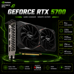 <span class=keywords><strong>Carte</strong></span> <span class=keywords><strong>graphique</strong></span> pour station de travail Radeon RX 5700 8 Go GDDR6 192 bits, ventilateur 2 emplacements, GPU haute performance 1080P 2K - Product Image 1