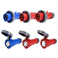 Prise industrielle mâle étanche IP67 3x16A 3x32A 4x16A 4x32A 5x16A 5x32A pour connexion électrique