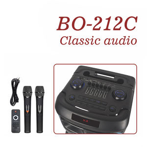 Dual 12 "Woofers <span class=keywords><strong>Altavoces</strong></span> <span class=keywords><strong>Bluetooth</strong></span> <span class=keywords><strong>grandes</strong></span> profesionales Sistema de <span class=keywords><strong>altavoces</strong></span> PA portátil Caja de sonido con luz de fiesta - Product Image 2