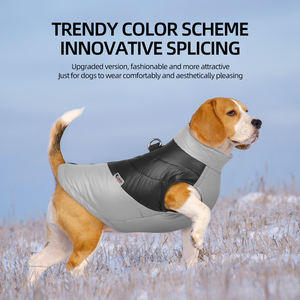 Manteau Premium pour Chien Automne-Hiver Imperméable en Polyester Coton Solide Chaud Épaissi Coupe-Vent pour Extérieur - Product Image 4