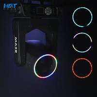 Projecteurs LED DMX512 à faisceau mobile 200W pour parc à thème, scène, DJ avec anneau
