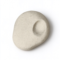 Boîte à maquillage vide à texture pierre, forme galet irrégulière, pour poudre, blush, fard à paupières, illuminateur