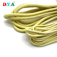 Corde en fibre d'aramide jaune haute résistance, ignifuge, résistante au feu, tressée, pour l'industrie minère, l'escalade en extérieur