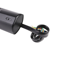 Microphone Électret Industriel Étanche avec Cordon Spiralé, Réduction de Bruit et Interrupteur PTT pour Téléphone