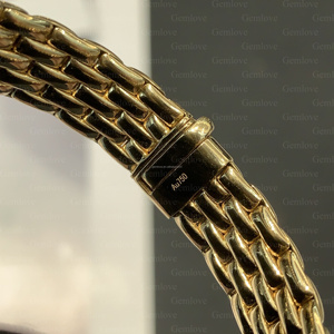 New 18K Vàng 16.3G Biker Tennis Chain-16.5Cm Phòng Thí Nghiệm Kim Cương Căng Vòng Đeo Tay Cho Phụ Nữ - Product Image 4