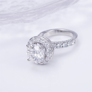 Anillo de Joyería con Diamante Cultivado en Laboratorio, Redondo, de 3.5ct, G VS1, CVD HPHT, Personalizado, MSR-1443, 18K - Product Image 3