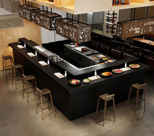 Personalización de fábrica Estilo retro <span class=keywords><strong>Taberna</strong></span> Café Restaurante Tienda de <span class=keywords><strong>sushi</strong></span> Bar Tienda de postres Mostrador de recepción - Product Image 2