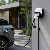 Chargeur mural EV à sortie stable, design fin, étanche, 32A 7KW 11KW, chargeur AC pour voitures particulières