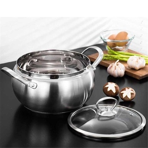 Pentola in acciaio inossidabile fornello a induzione pentola a Gas pentola cucina casa pentole da cucina pentole da cucina 6L - Product Image 2