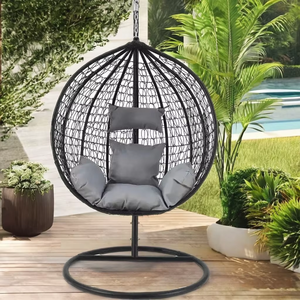 Chaise suspendue en rotin de jardin à siège <span class=keywords><strong>unique</strong></span> populaire et en <span class=keywords><strong>vente</strong></span> chaude avec support - Product Image 2