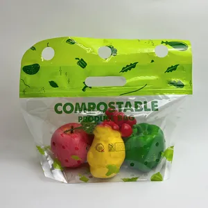 定制回收包装防雾手打孔拉链塑料层压新鲜水果蔬菜烤鸡包