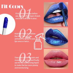Remise Bleu Peel-off Tache Imperméable Durable Glaçure Mat Rester Base Couleur Lèvres Teinter Tear Off Liquide Rouge À Lèvres - Product Image 5