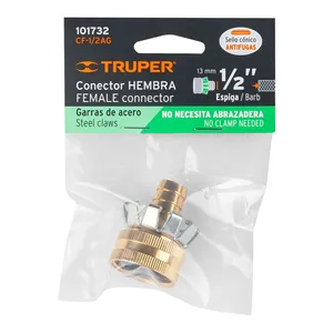 Connettore a griffe femmina in alluminio da 12 1/2 pollici, TRUPER - Product Image 2