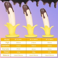 Bananen Dildo met Zuignap 195mm tot 245mm Vloeibare Siliconen Realistische Fruitvorm G-spot Massager voor Vrouwen en Koppels