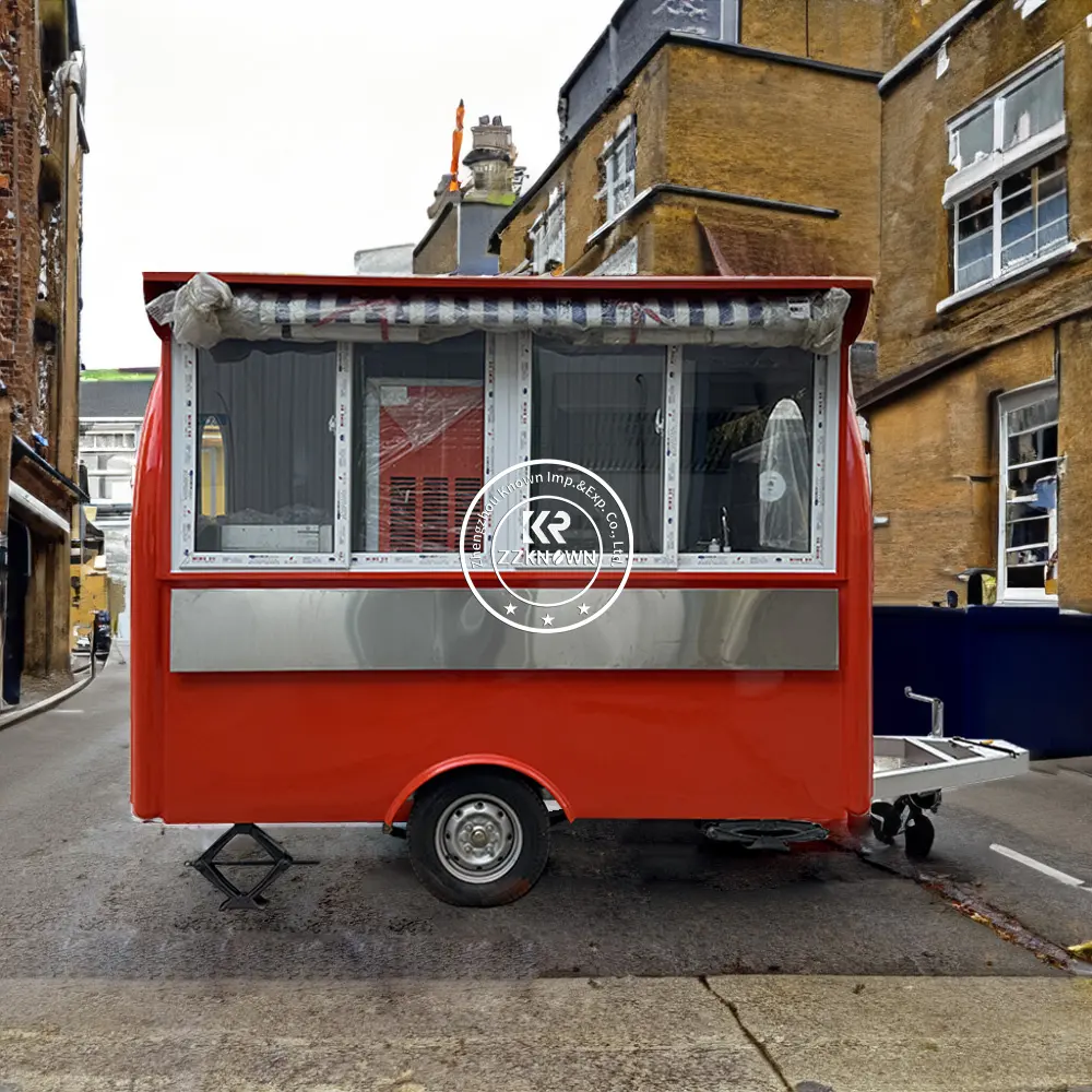 CE DOT zertifizierter Foodtruck voll ausgestattete Food-Auflieger mit Küchenzubehör zu verkaufen amerikanischer Standard-Ladgetruck