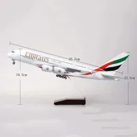 Modèle d'avion simulateur de vol Lijia Hobby autre matériau modèle 380 avec lumière LED et support d'affichage 46x50.5x15.5CM