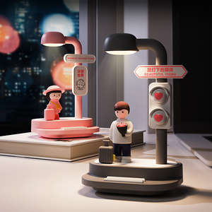 Lámpara de Noche de Diseño Novedoso para Parejas, Decoración Exquisita, <span class=keywords><strong>Luz</strong></span> de Compañía para Niña y Niño, <span class=keywords><strong>Luz</strong></span> de Ambiente Festivo, Regalo para Parejas - Product Image 4
