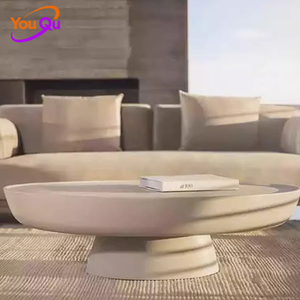 现代简约组合椭圆形矮桌咖啡桌，适合小公寓客厅 - Product Image 2