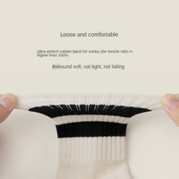 Chaussettes blanches décontractées antidérapantes pour enfants, design de lapin mignon coréen Chaussettes de sport en coton BCI à longues fibres pour le printemps, l'automne et l'hiver