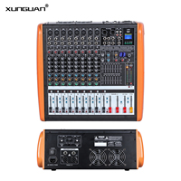 Console de mixage audio amplifiée GT-8700 avec balayage de fréquence, 8 canaux, haute puissance 700W*2CH, 99 effets DSP, double égaliseur 7 bandes, alimentation fantôme 48V et filtre passe-bas