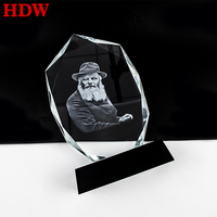 Vente en gros k9 ornements de cadeaux de célébration, trophée en cristal fait à la main, verre vierge en cristal, trophée iceberg avec base noire
