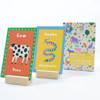 Jeu d'apprentissage personnalisé de haute qualité avec motifs animaux, fabrication sur mesure, accepte votre propre design, cartes flash anglaises pour bébés, jeu de société personnalisé