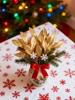 Bunga Buatan Lucu Dekorasi Pernikahan Thanksgiving Paskah Natal Rangkaian Vas Pohon Natal Ruang Tamu Kamar Tidur Tanaman Berkilau
