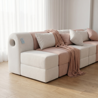 Canapé-lit nuage en chenille douillet et minimaliste, résistant aux taches, lavable, livré en boîte, futon compact pliable au sol, canapé compressé