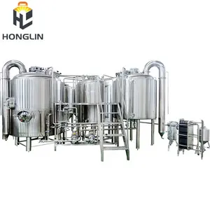 HongLin 2500L vapor aquecido quatro navio calado cerveja fermentação equipamentos