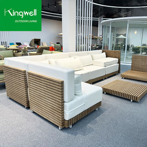 Muebles de Exterior para Hotel, Sofá de Exterior de Teca de Lujo, Conjuntos de Jardín para Hotel, Muebles Modernos para Terraza de Villa, Combinación de Sofás Exteriores - Product Image 4