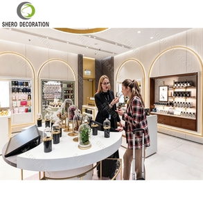 Aménagement intérieur de boutiques de parfums de luxe, vitrine à parfums en bois sur mesure avec éclairage pour mobilier de boutique de parfums. - Product Image 6