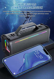 Altavoz Portátil con Sonido de Karaoke, Bluetooth, RGB, Inalámbrico, con 2 Micrófonos, Ideal para Fiestas - Product Image 4