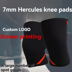 Genouillères de compression en néoprène respirant de 7 mm d'épaisseur avec logo personnalisé, flexibles, antidérapantes, pour l'entraînement sportif, la <span class=keywords><strong>musculation</strong></span>, la sécurité - Product Image 2