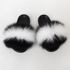 Femmes Hiver Pantoufles De Fourrure De Renard En Peluche Mignon Maison Chaussures Diapositives MoelleuxFourrure Tongs grande - Product Image 4