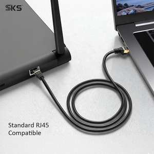 Câble <span class=keywords><strong>Ethernet</strong></span> Cat8 40 Gbit/s 2000 MHz blindé RJ45 LAN noir 1m/2m SKS SKS-NT081 <span class=keywords><strong>pour</strong></span> serveur de jeu - Product Image 4