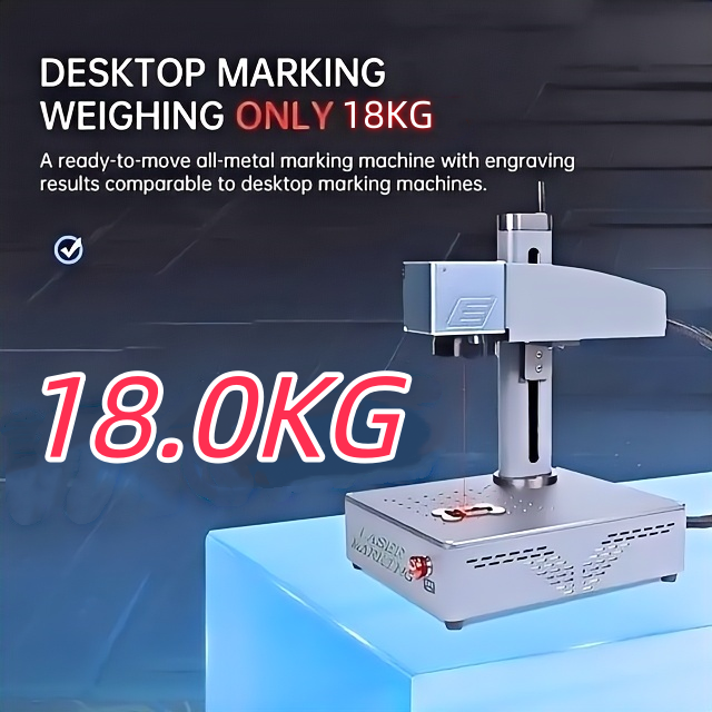 Small Electric Portable Laser Marking & Engraving Machine 20W/30W for Metal Plastic Wood with Wood Packaging