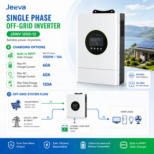 Onduleur solaire hybride 12V 1,2 kW avec chargeur 1000W MPPT à onde sinusoïdale pure pour la maison, les petites entreprises et les usines - Product Image 5