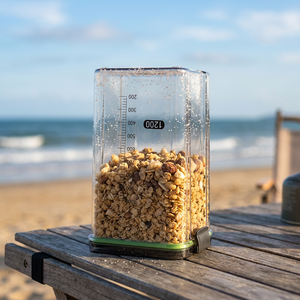 Weather Resistant Dry Goods Storage Canister, Multisize Transparent Food <strong>Container</strong> for Outside Home Outdoor Pantry Use - Product Image 1