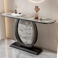 Nouvelle console d'entrée en quartz et métal de style chinois, démontable et assemblable, pièce d'appoint minimaliste de luxe léger pour hall d'entrée