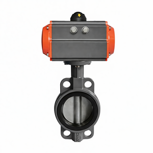 Válvula de Mariposa de Doble Acción con Actuador Neumático, Tipo Wafer, de Hierro Fundido, con Asiento de Goma EPDM, DN80 3 Pulgadas PN16, Envío Rápido COVNA - Product Image 1