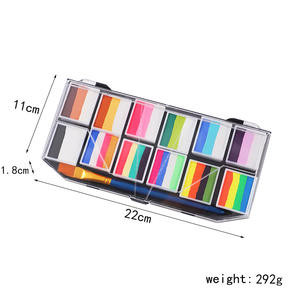 لوحة رسم متعددة الألوان قابلة للذوبان في الماء من البلاستيك الأكثر مبيعًا عبر الحدود ، أداء تنكري ، زيت وجه بشري قابل للغسل - Product Image 3