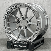 Jantes forgées Bku 5x120.65 Beadlock pour Chevrolet Corvette C6 C7 C8 C4 C5 ZR1 Z06 18 19 20 pouces, jantes chromées personnalisées pour la course