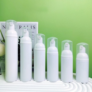 Botella Espumadora de Jabón de Color Blanco de 30 ml, 40 ml, 50 ml, 60 ml, 80 ml, Botella de Viaje Vacía para Limpiador Facial con Cabezal de Bomba Plateado - Product Image 4