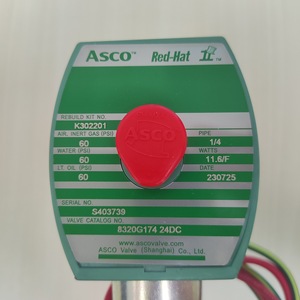 Válvula Solenoide Asco 8320G174 24DC 1/4 Pulgadas Tipo Piloto Para Aire y Agua - Product Image 1