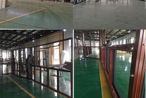 Superghouse ประตูบานเปิดอลูมิเนียมอัลลอยแบบเปิดอัตโนมัติ, มู่ลี่ทำจากไม้บานพับทำจากกระจกนิรภัยสไตล์ฝรั่งเศส