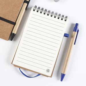 YS59 Environmentally Friendly and Recyclable Kraft Paper Card Cover Bandage Spiral Binding Notebook with Pen - Product Image 6