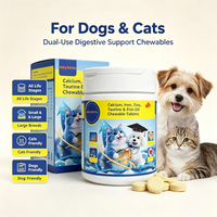 Complément multivitaminé pour animaux de compagnie Waylemo, calcium, fer, zinc, taurine, huile de poisson pour chiens et chats, soutien à la croissance, comprimés à mâcher, 120 g