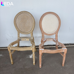 LEDA Dining Events Wholesale Modern <b>Outdoor</b> Blue Round-back Solid Wood <b>Chair</b> for Hotel <b>Chair</b> - Product Image 2